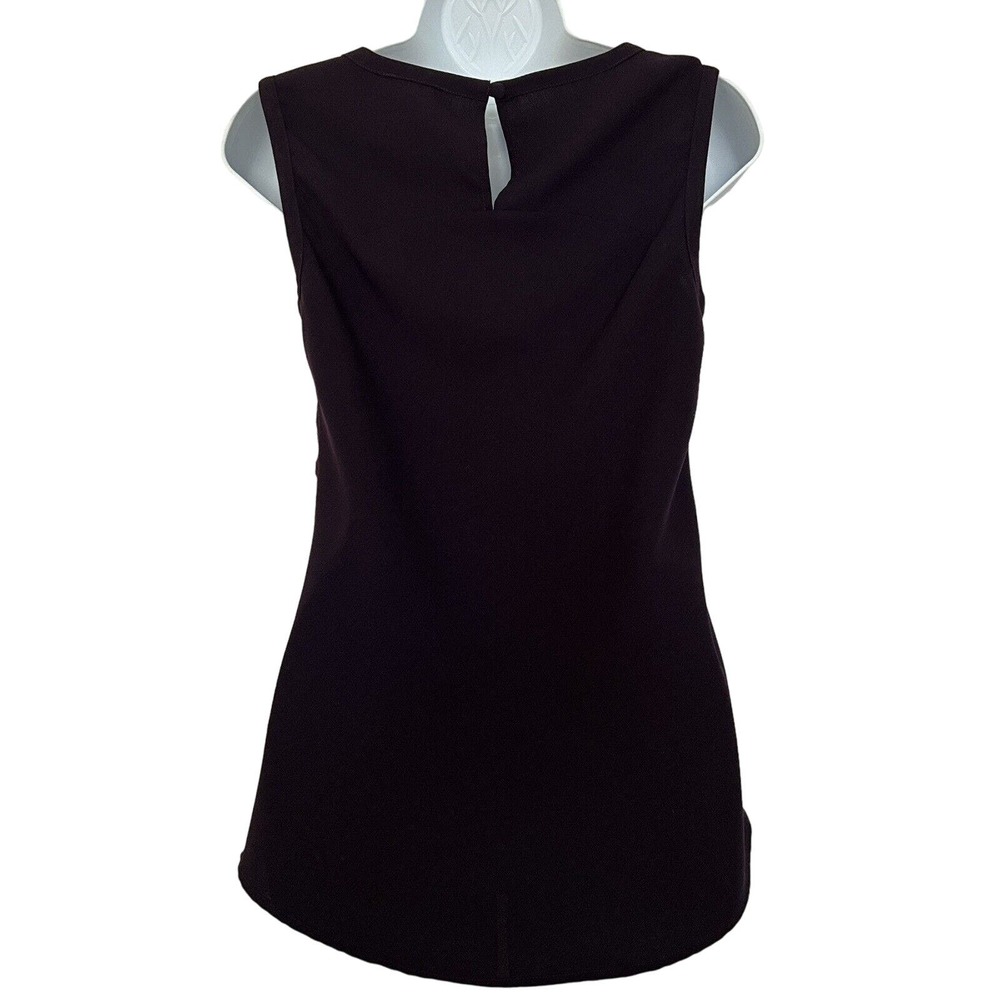 Laundry by Shelli Segal Purple Lace Overlay Sleeveless Keyhole Back Top - Size 2 - Picture 4 of 7